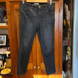 Wit & Wisdom Sophie High Rise Ankle Skinny Petite Jeans 6 Absolution